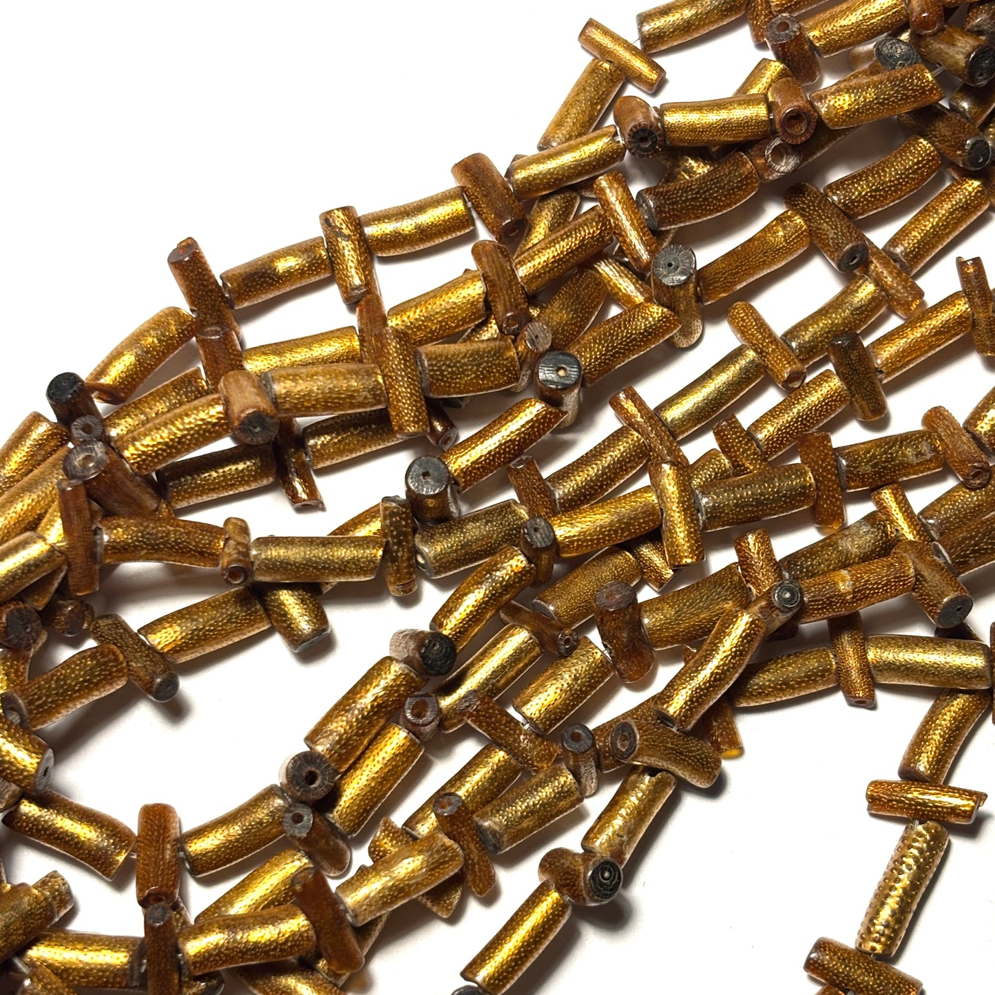 Vintage 1970s natural gold coral strand 16 in