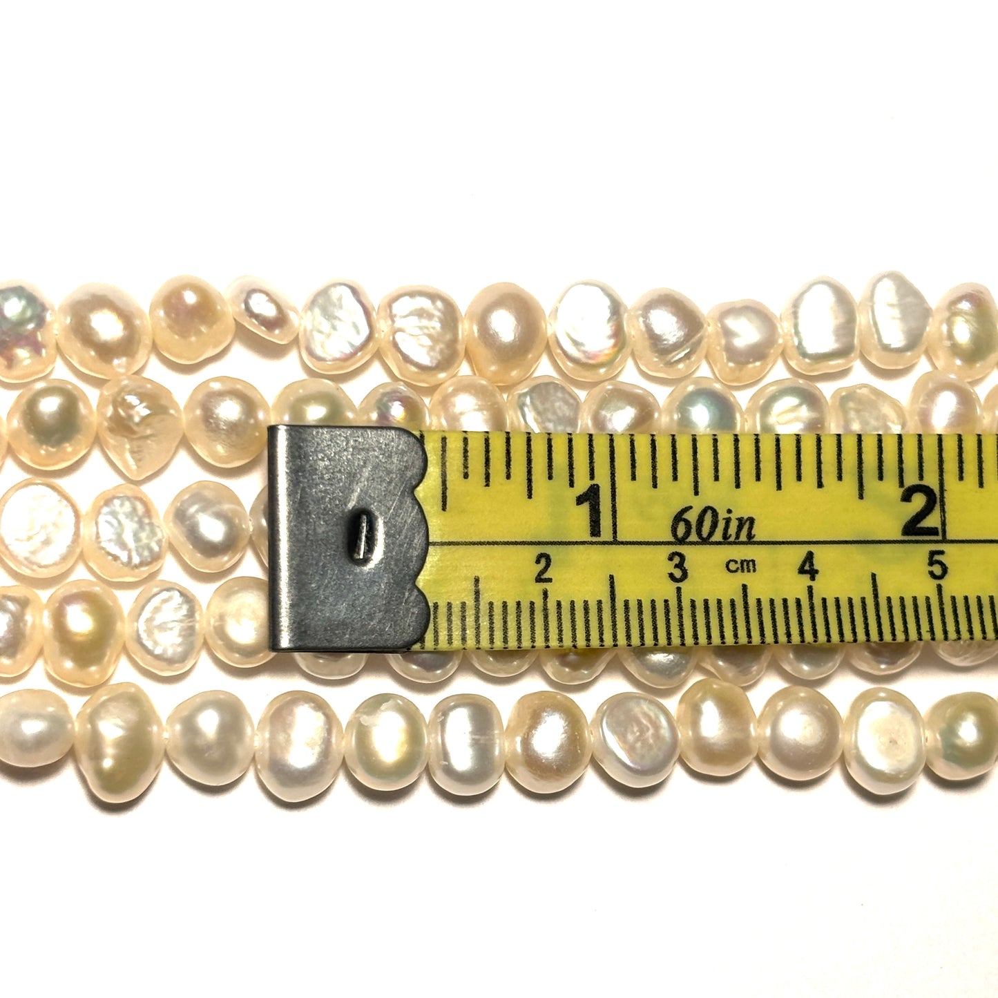 Natural Pearl Strand - 6mm beads - 16 inch