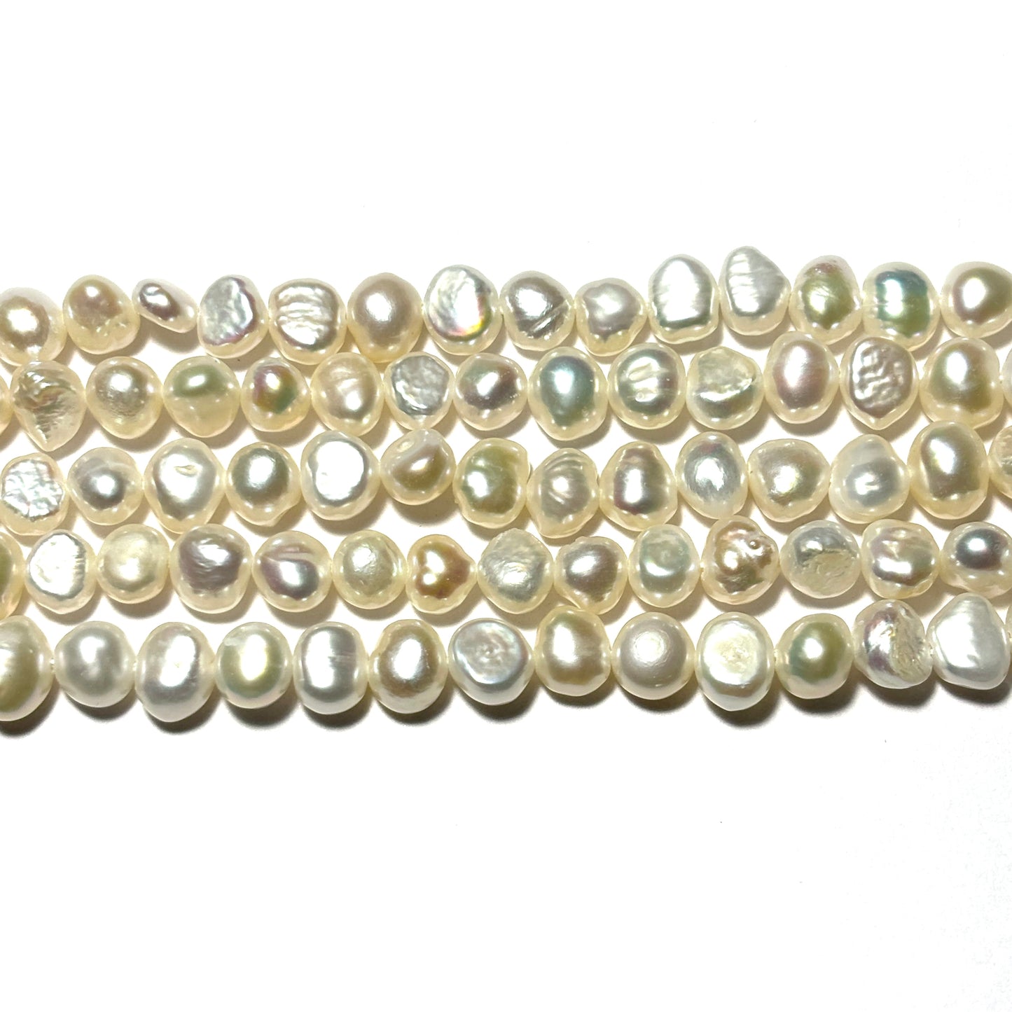 Natural Pearl Strand - 6mm beads - 16 inch
