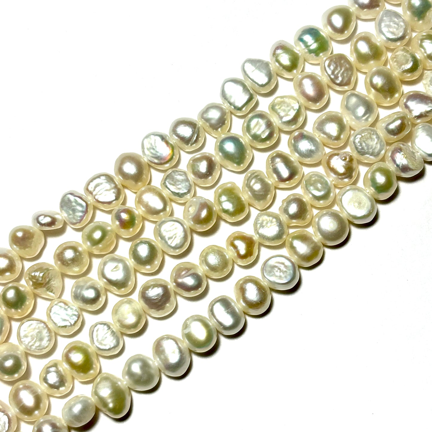 Natural Pearl Strand - 6mm beads - 16 inch