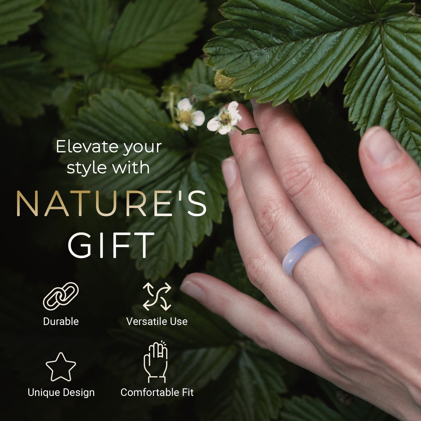 blue agate ring, throat chakra stone by whitestone jewelry co.