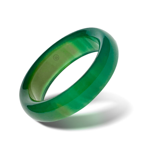 Chakra Stone Ring - Green Agate - Heart