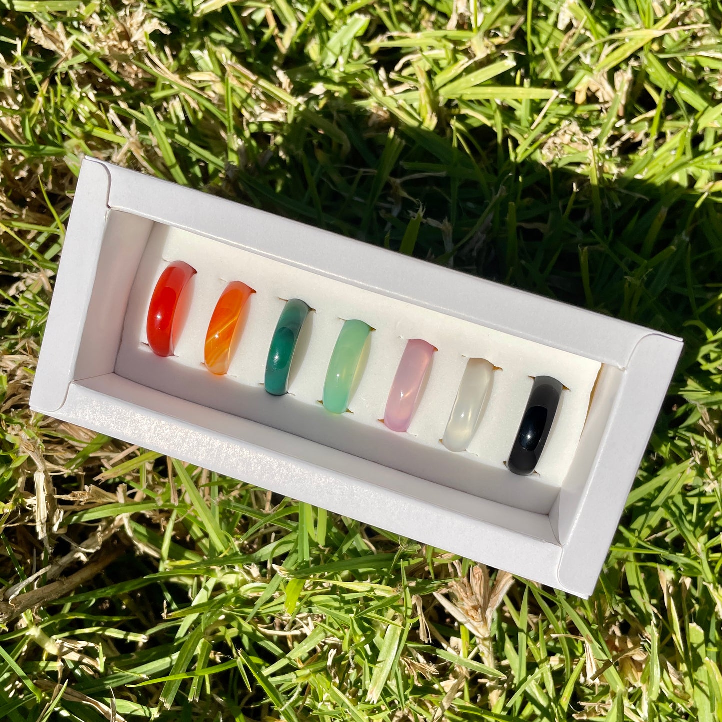 Chakra Stone Ring Set 7 Bands