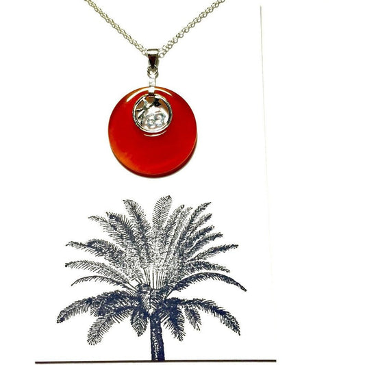 Carnelian Sun Necklace-On Card-Whitestone Jewelry Co.