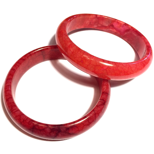 Chicken Blood Jade Bangle Bracelet-4-Whitestone Jewelry Co.