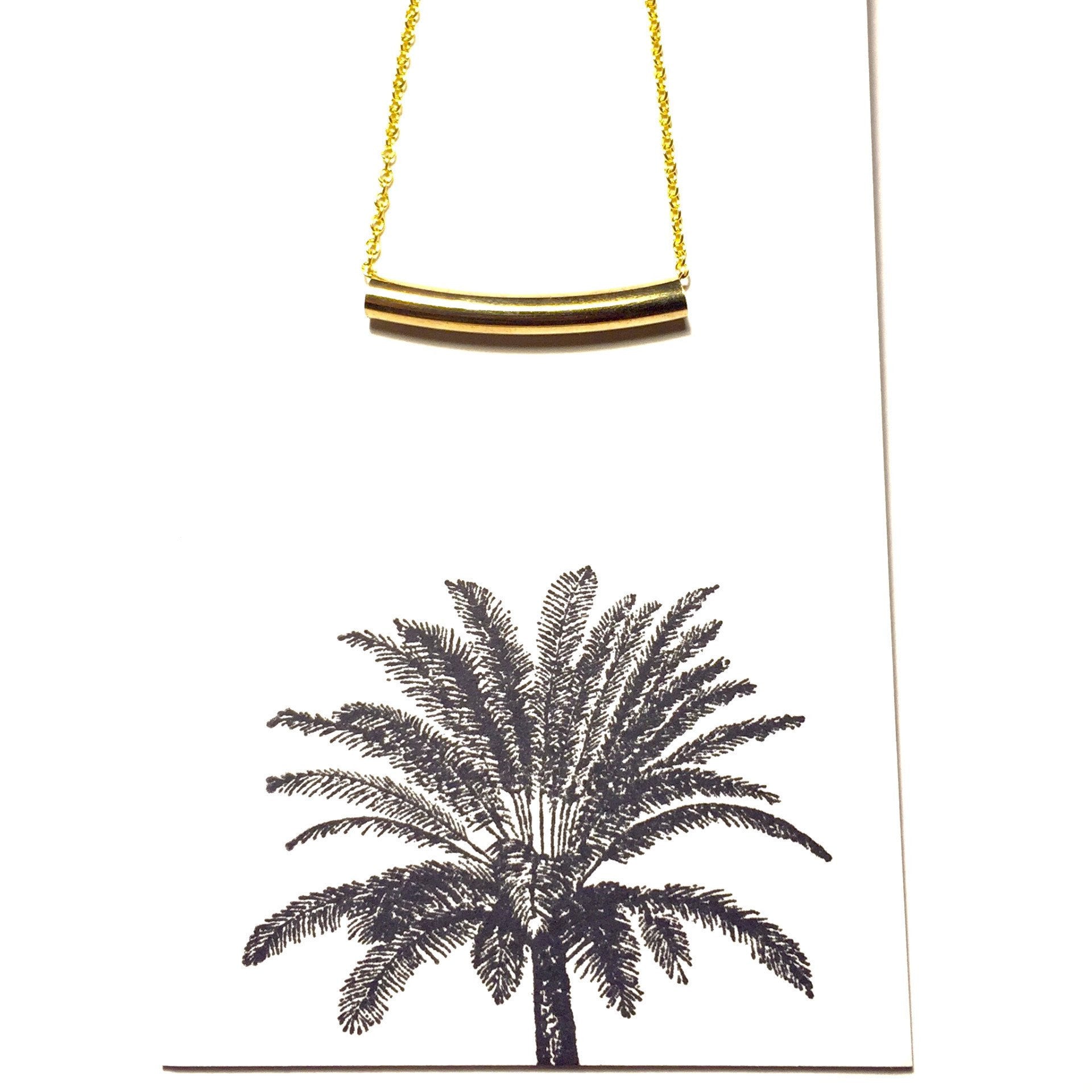 Gold Bar Arc Necklace-Whitestone Jewelry Co.