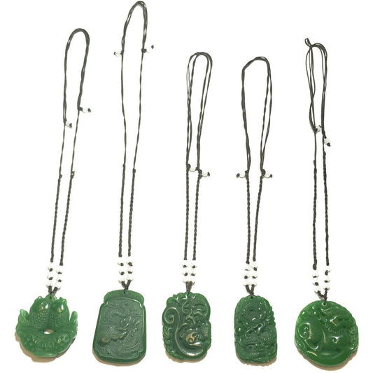 Green Jade Angry Dragon Necklace-Whitestone Jewelry Co.