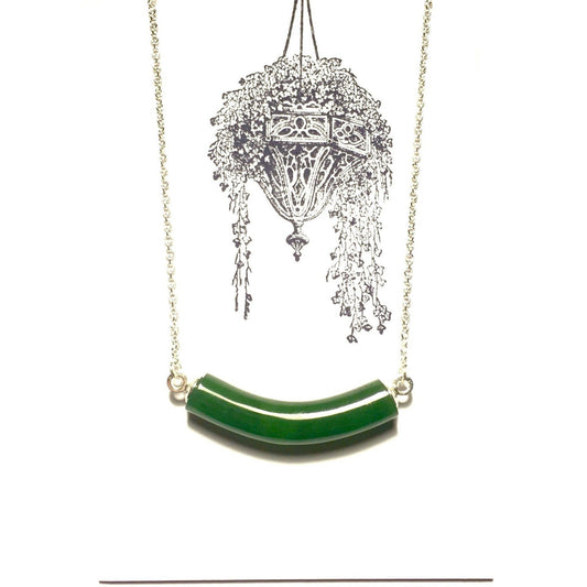 Green Jade Arc Necklace-Whitestone Jewelry Co.