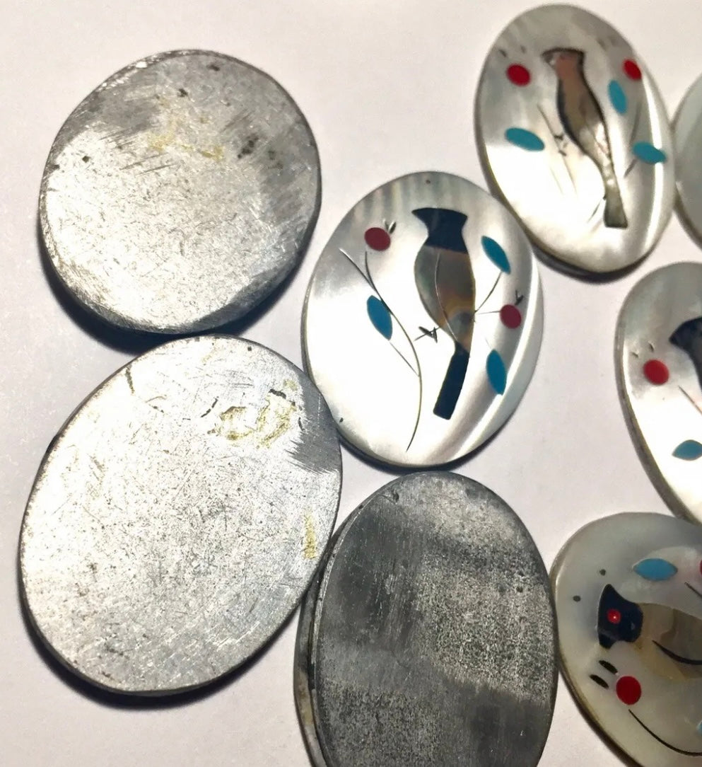 1970s vintage bird cabochons