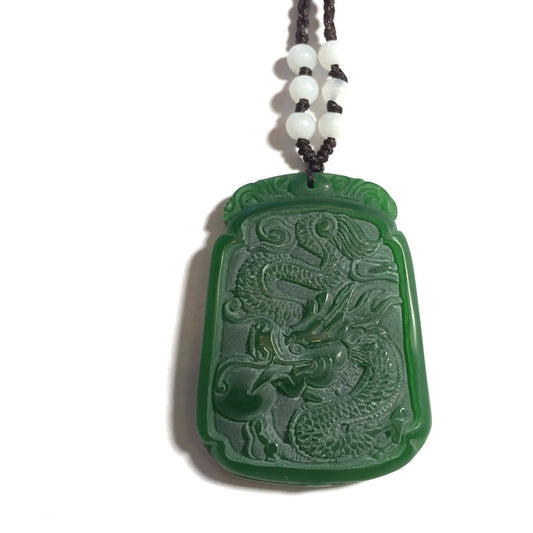 Jade Dragon Necklace-Whitestone Jewelry Co.