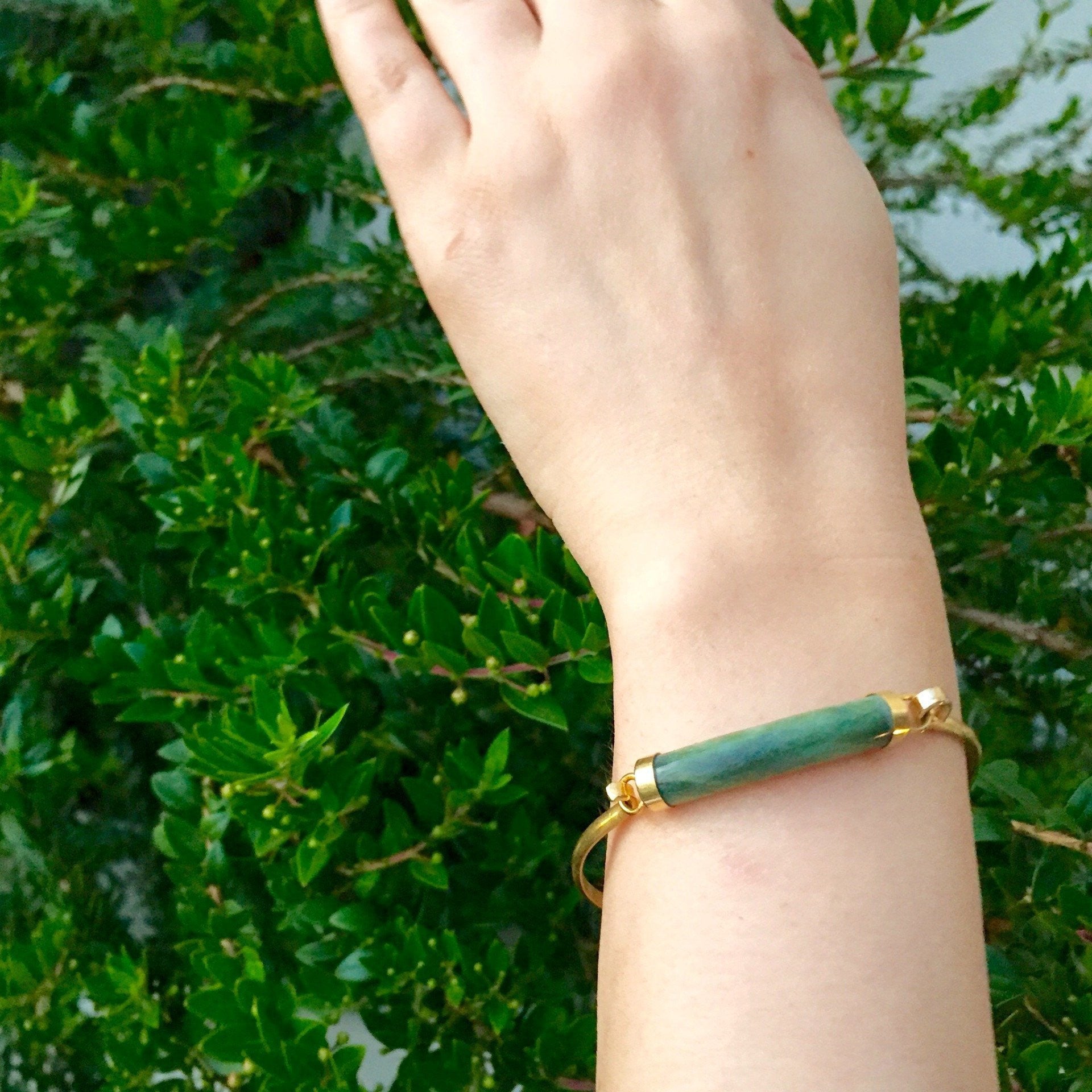 Jade Tension Cuff Bracelet-Whitestone Jewelry Co.