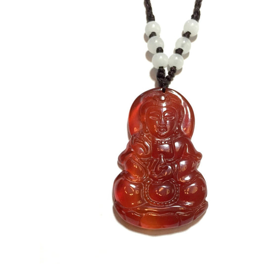 Red Agate Buddha Necklace-Whitestone Jewelry Co.