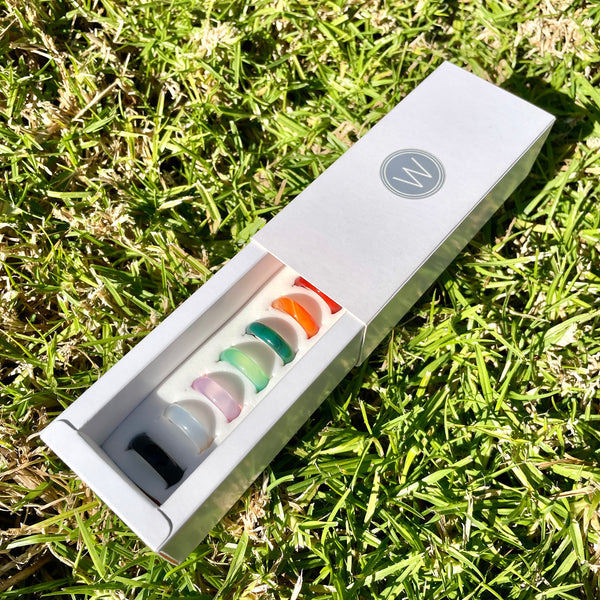 Chakra Stone Ring Set - 7 Bands