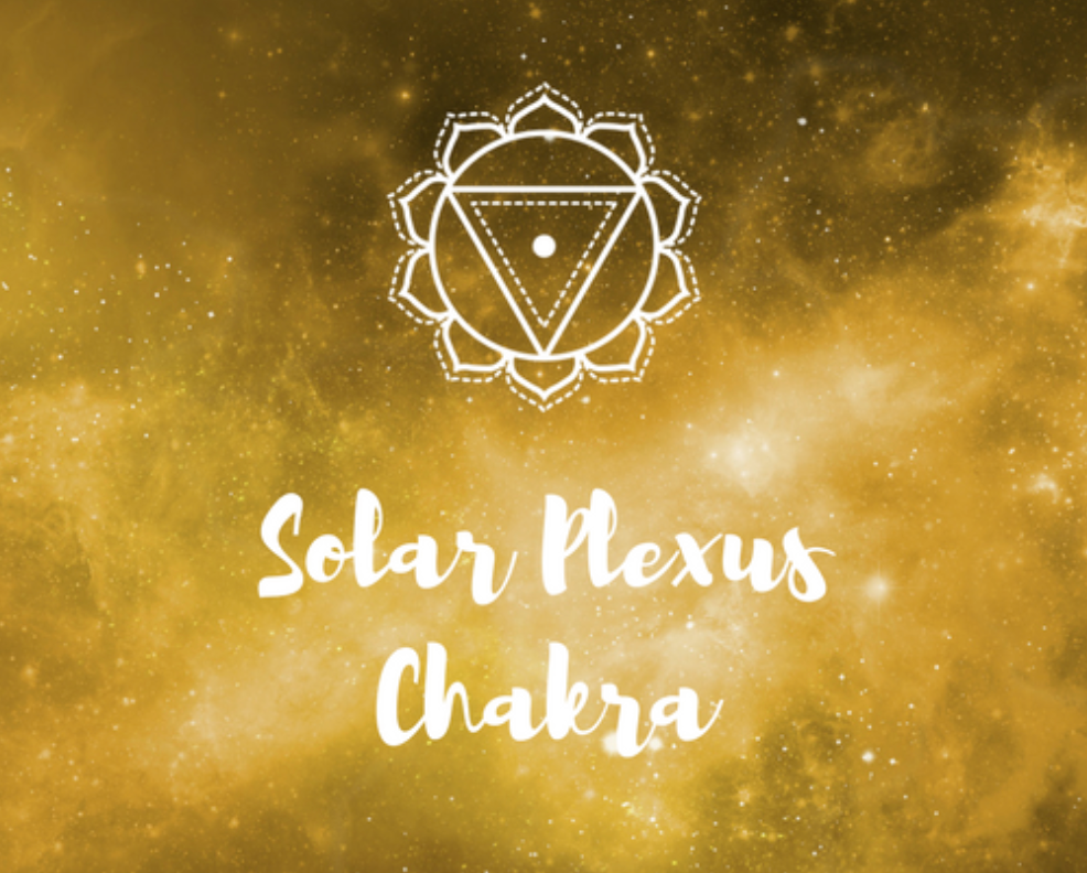 logo for the solar plexus chakra which is associated with yellow and the sun