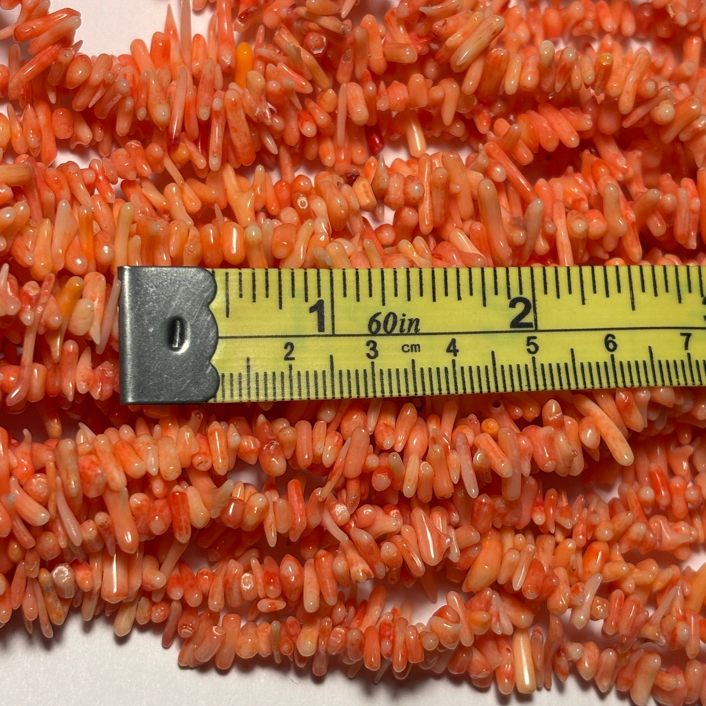 Light Orange Coral Pieces 16 inch Strand 10 mm Beads