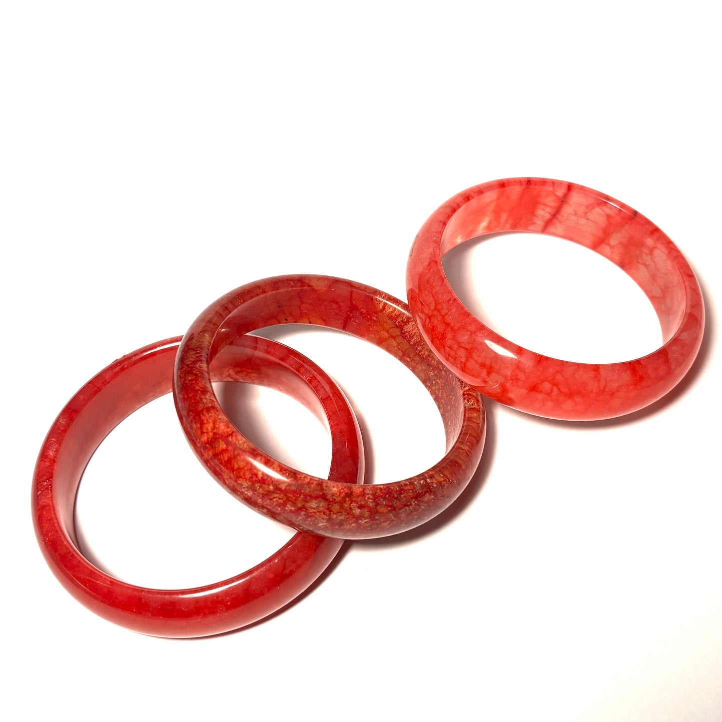 Chicken Blood Jade Bangle Bracelet - 60 mm
