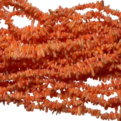 Light Orange Coral Pieces 16 inch Strand 10 mm Beads