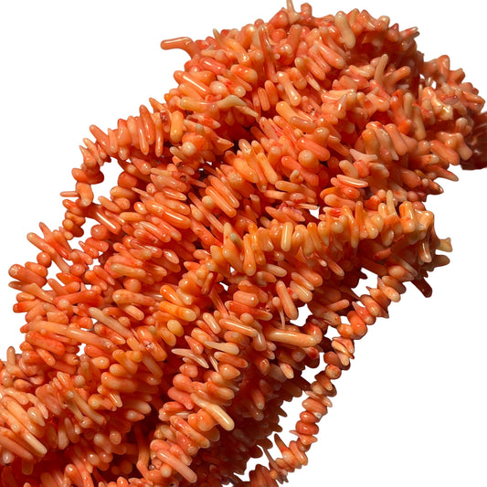 Light Orange Coral Pieces 16 inch Strand 10 mm Beads