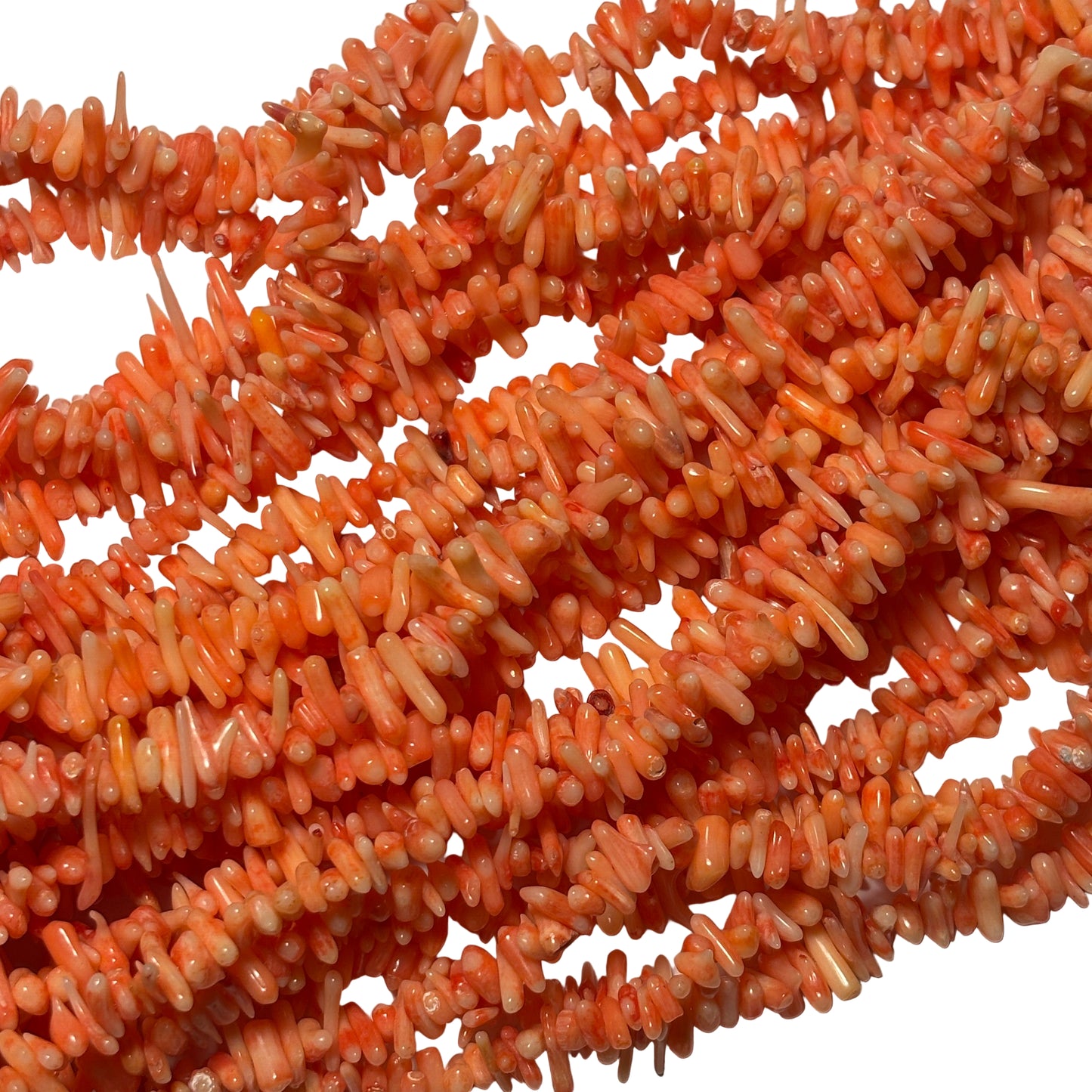 Light Orange Coral Pieces 16 inch Strand 10 mm Beads