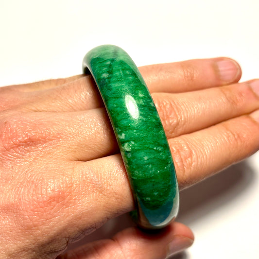 Green Jasper Bangle Bracelet