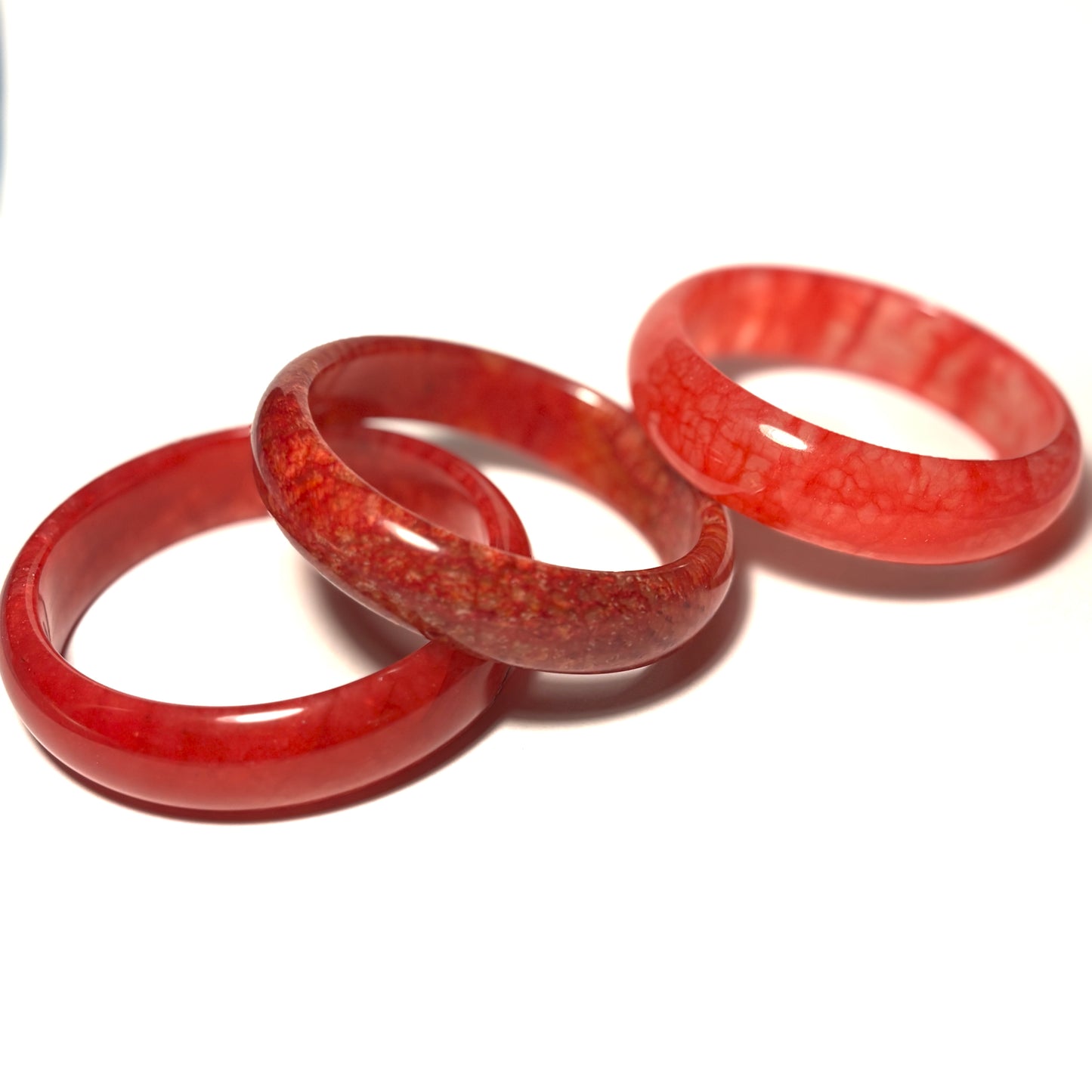 Chicken Blood Jade Bangle Bracelet - 60 mm