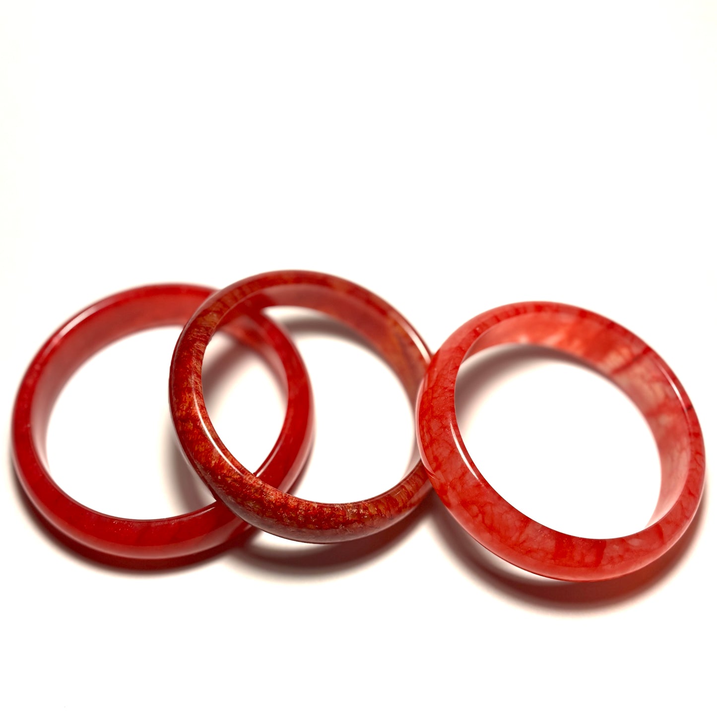 Chicken Blood Jade Bangle Bracelet - 60 mm