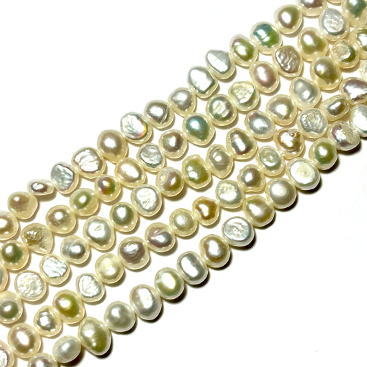 Natural Pearl Strand - 6mm beads - 16 inch
