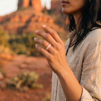 Pink Agate Stone Ring - Palisades - Angeleno Collection