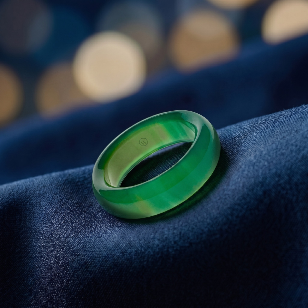 Green Agate Ring - Heart - Chakra Collection