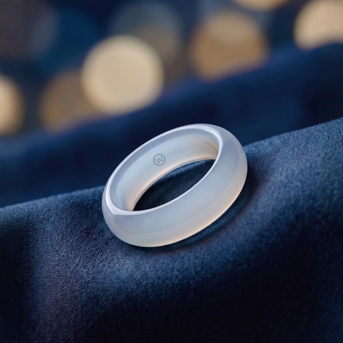 White Agate Ring - Crown - Chakra Collection