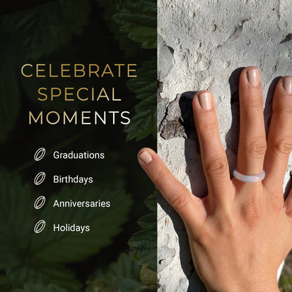 white agate ring, crown chakra stone by whitestone jewelry co.