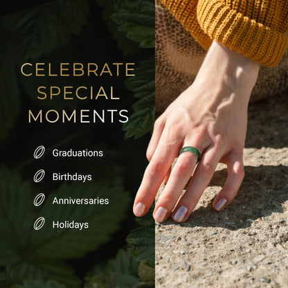 green agate ring, heart chakra stone by whitestone jewelry co.