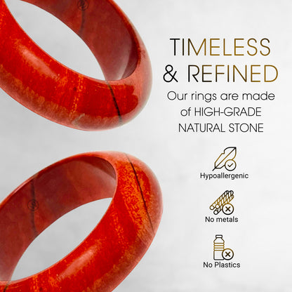 Roma - Red Jasper Stone Ring - Maya Collection