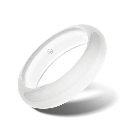Windsor White Agate Chakra Stone Ring