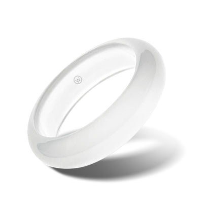 white agate ring, crown chakra stone by whitestone jewelry co.