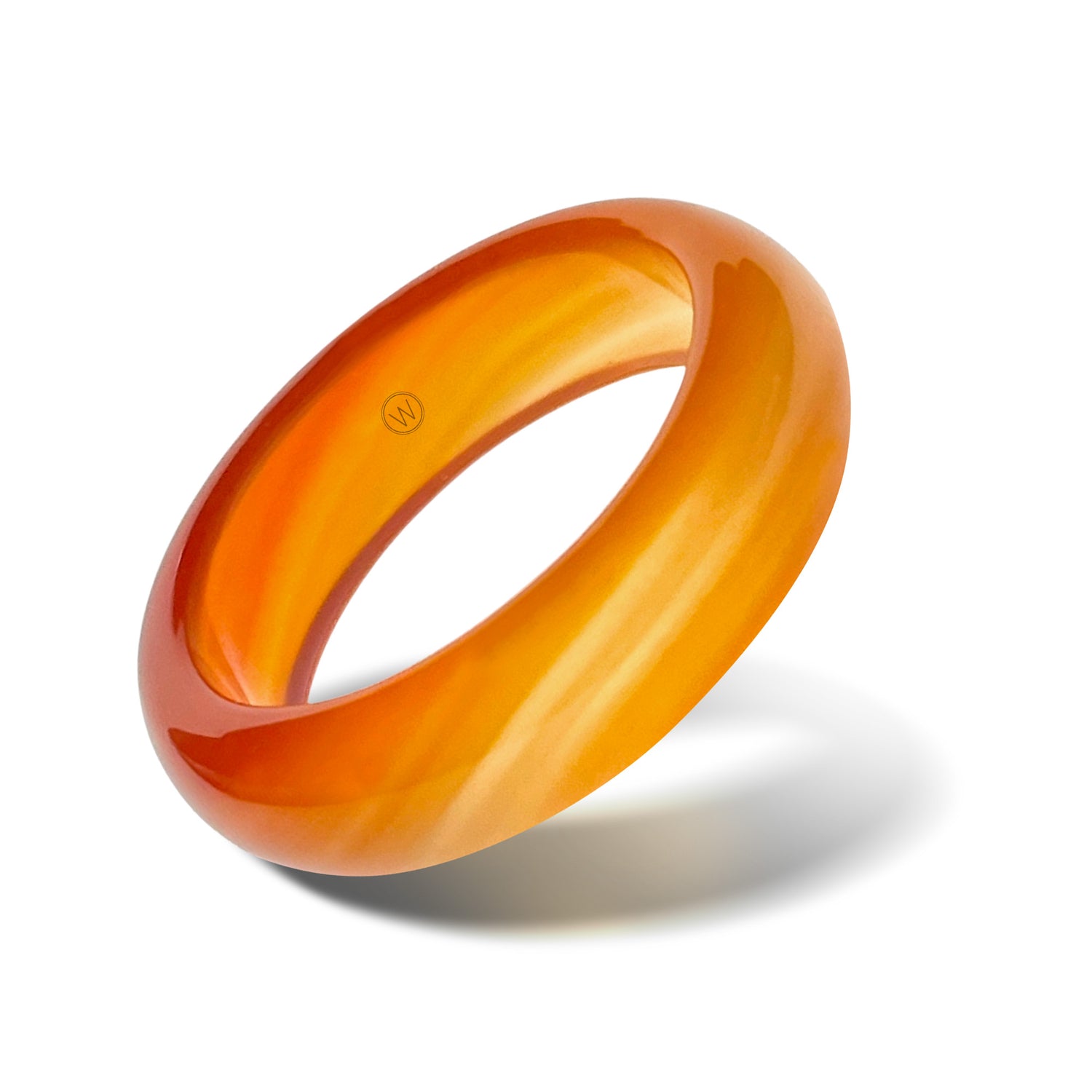 orange agate ring, sacral chakra stone by whitestone jewelry co.