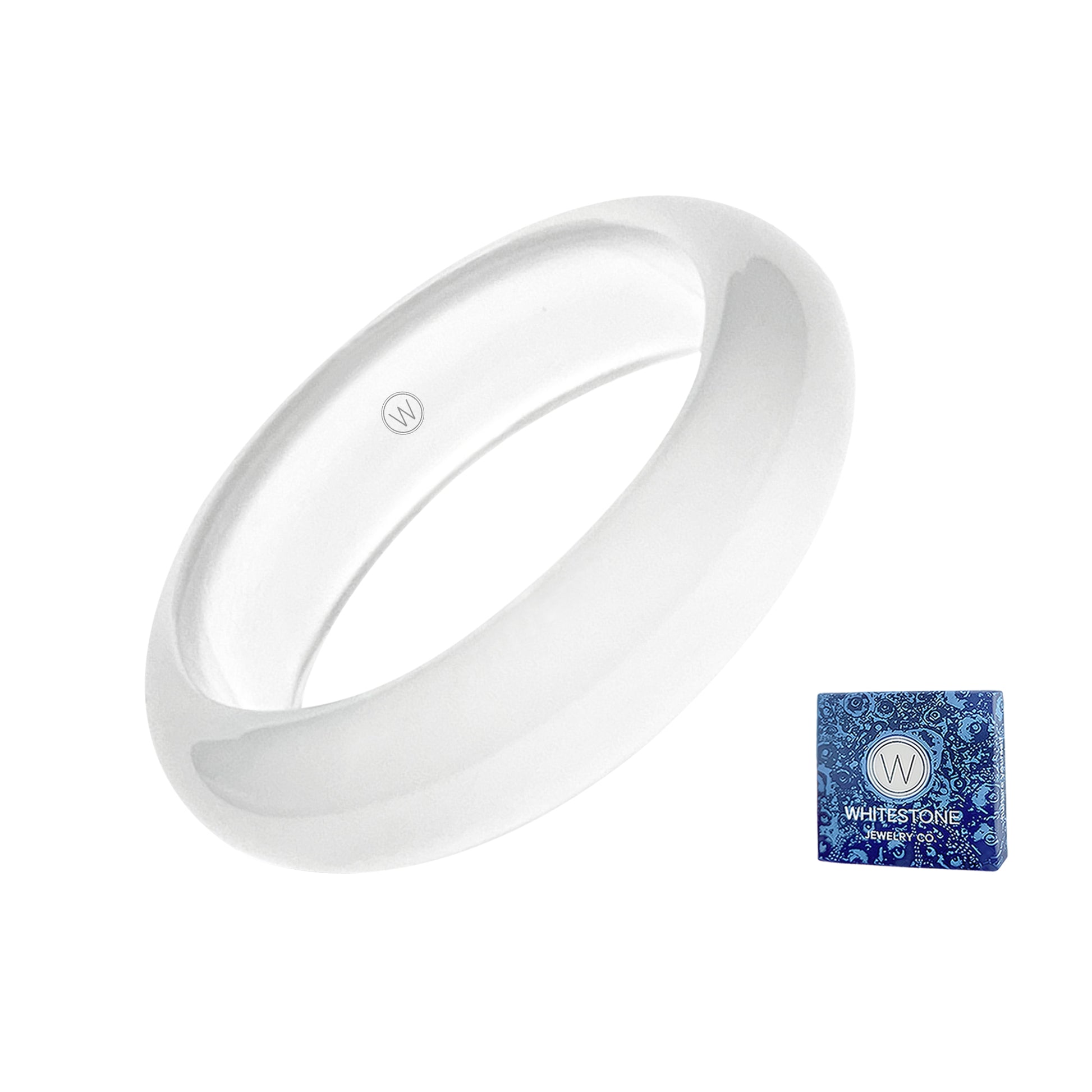 white agate ring crown chakra stone by whitestone jewelry co