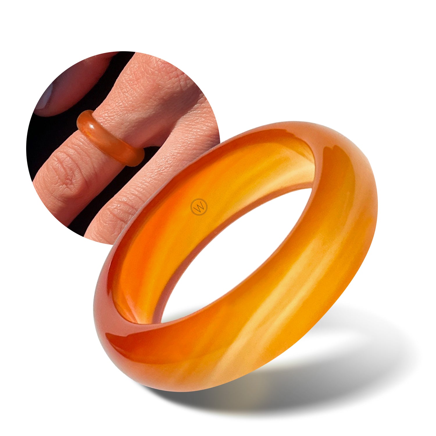 orange agate ring by whitestone jewelry co.