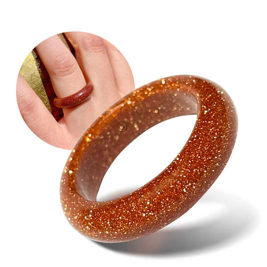 aztec goldstone ring by whitestone jewelry co.