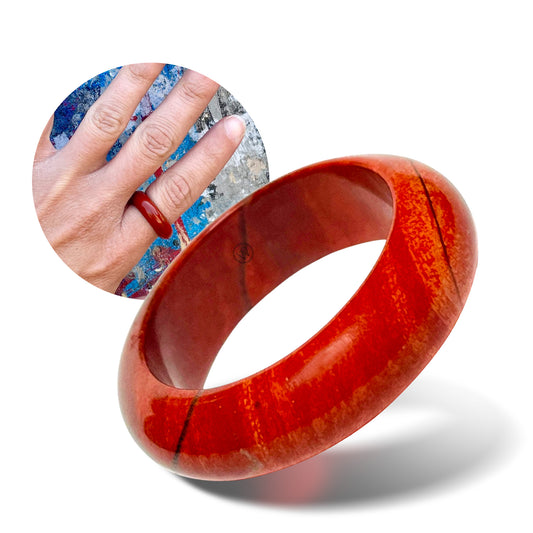 red jasper ring on model
