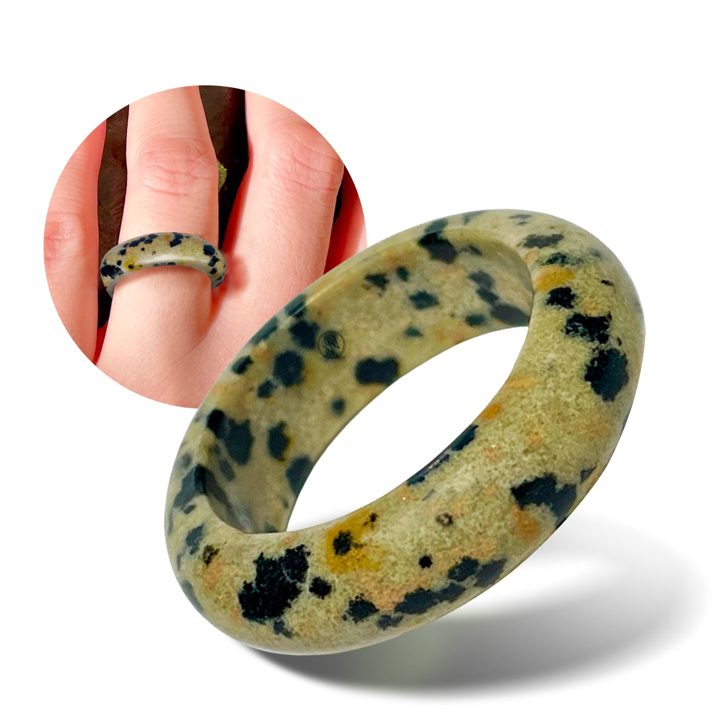 Diego - Dalmatian Jasper - Natural Stone Band - Maya Collection