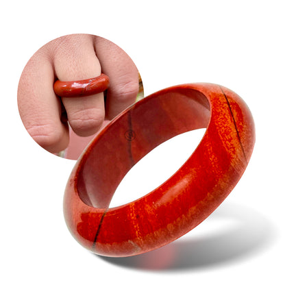 red jasper ring on model