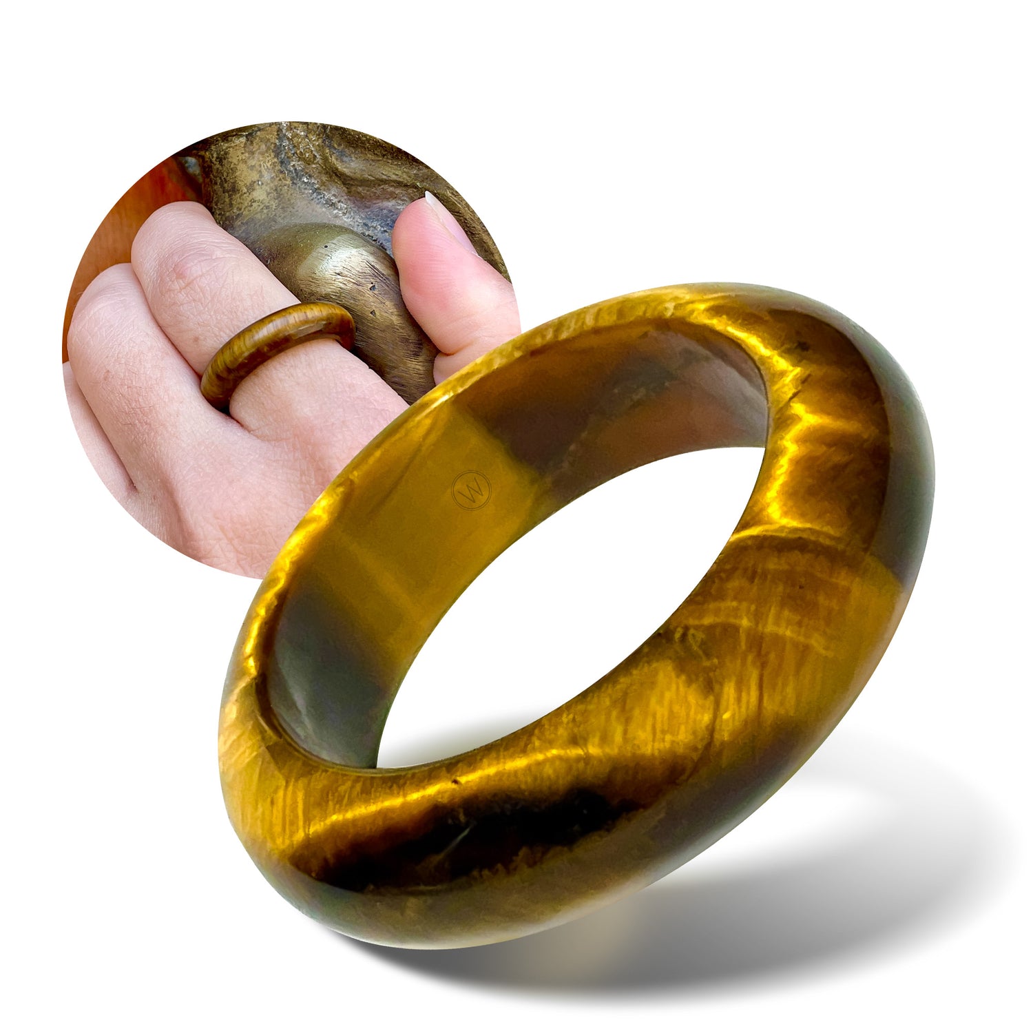 toltec tiger's eye stone ring by whitestone jewelry co.