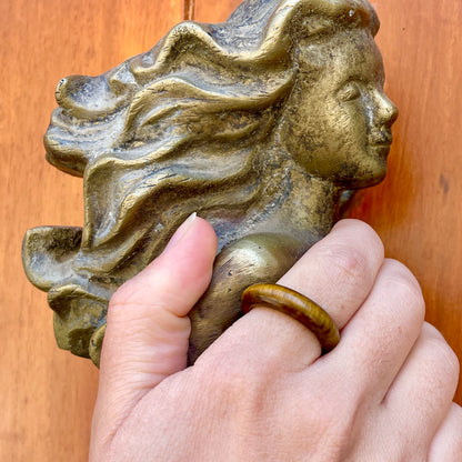 toltec tiger's eye stone ring by whitestone jewelry co.