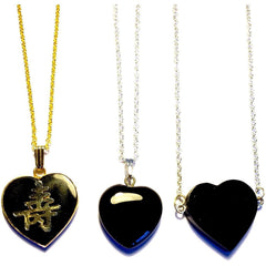 Black Onyx Heart Necklace