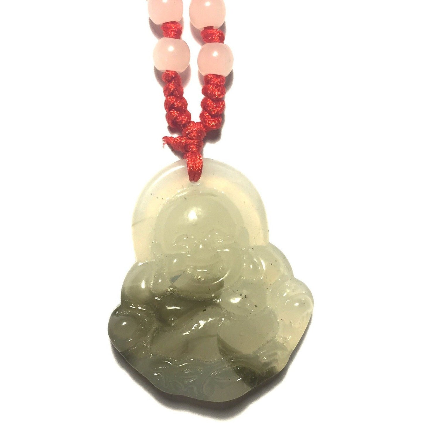 Brown Green Buddha Necklace-Close Up-Whitestone Jewelry Co.