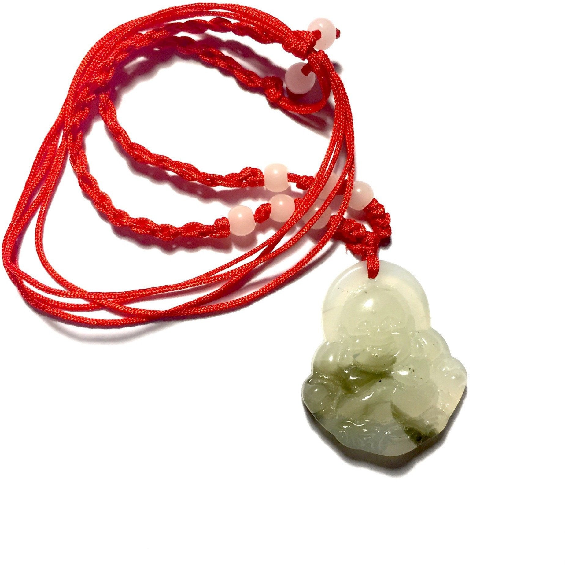 Red string buddha on sale necklace