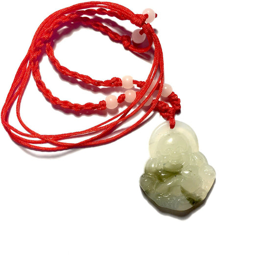 Brown Green Buddha Necklace-Whitestone Jewelry Co.