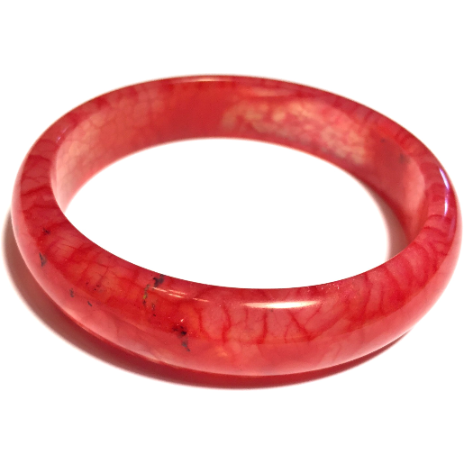 Chicken Blood Jade Bangle Bracelet-2-Whitestone Jewelry Co.