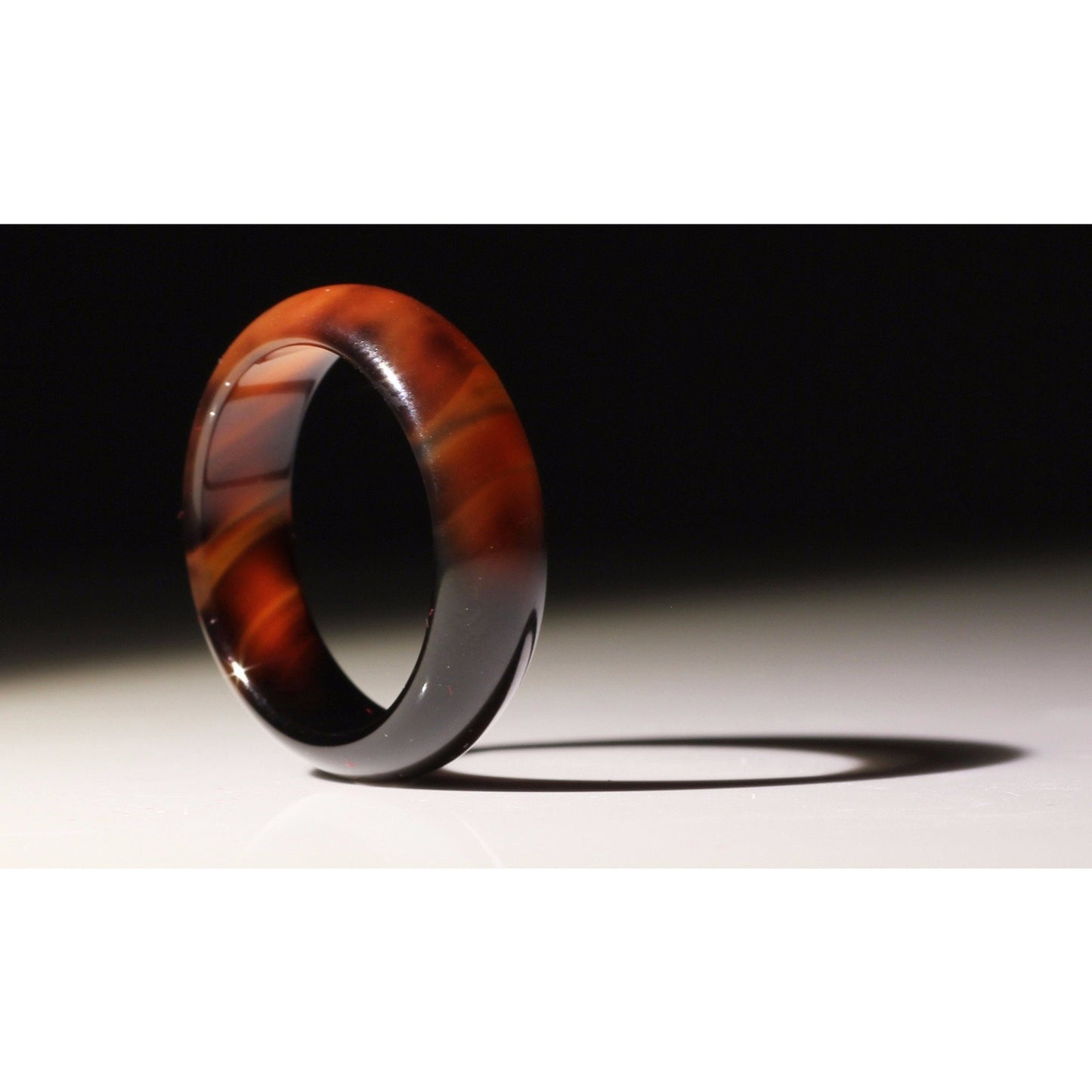 Chocolate Tangerine Agate Stone Ring-4-Whitestone Jewelry Co.